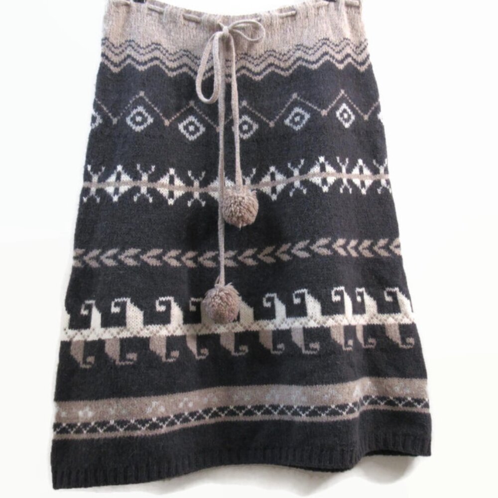 United Colors of Benetton Alpaca Wool Blend Midi Skirt